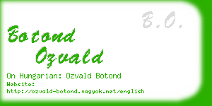 botond ozvald business card